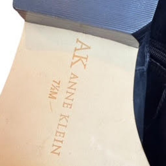 Anne Klein Maemmie Black Leather Tall Riding Equestrian Classic Boots 7.5M - Picture 9 of 13